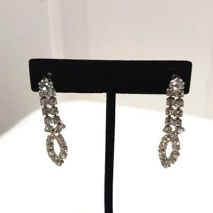 1.5" Rhinestone Earrings Pierced